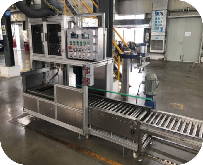 Curing-agent packaging line
