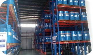 Racked drum storage